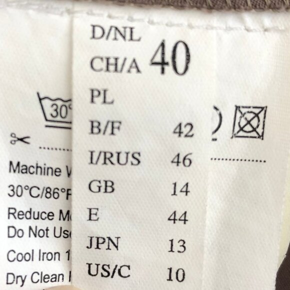 Gerry Weber Hi Waisted Straight Leg Pants w Pick Stitching Olive Green Sz 10 - Picture 10 of 12